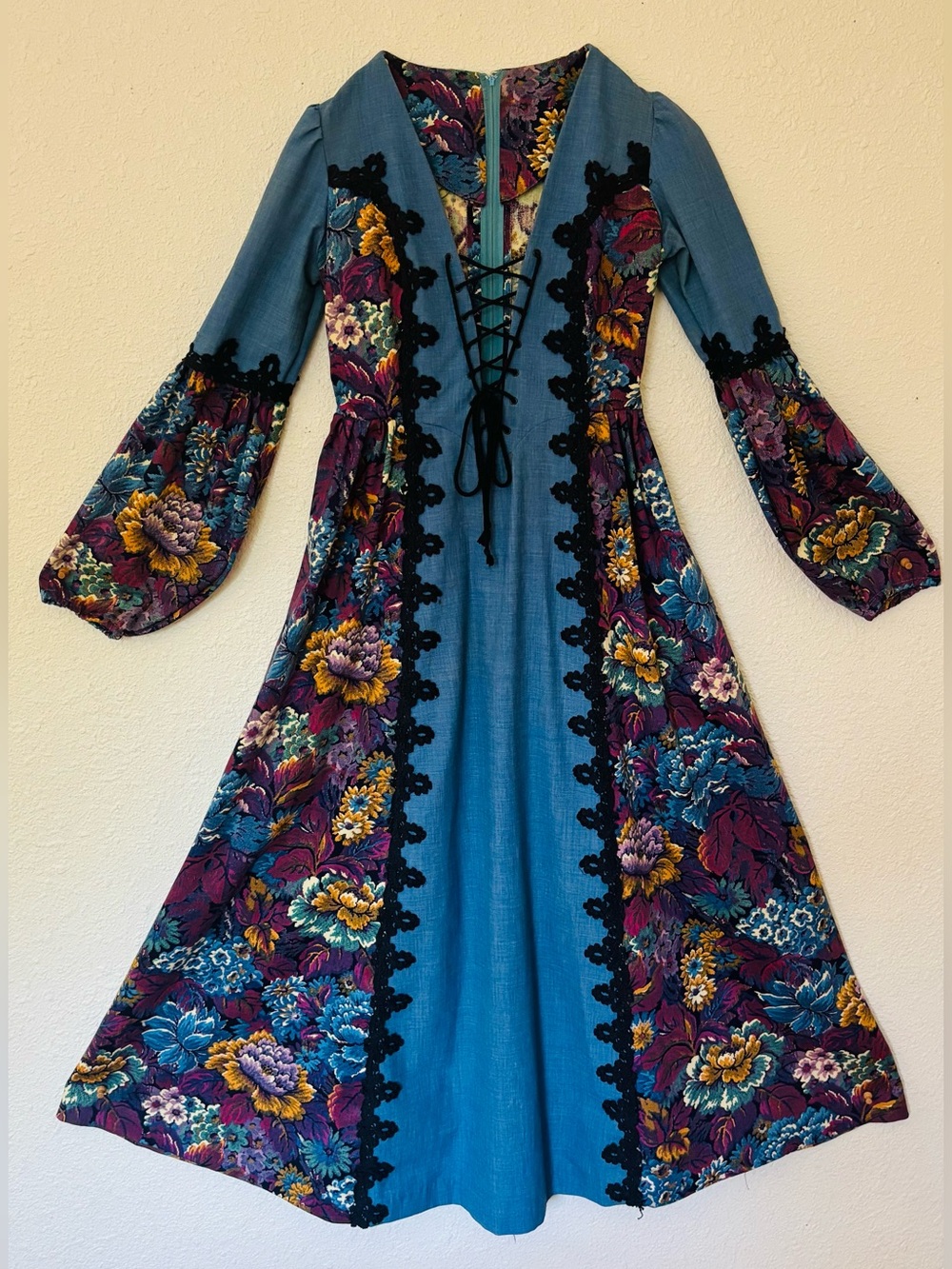 1969 RARE BLACK LABEL Jessica Gunne Sax Dress